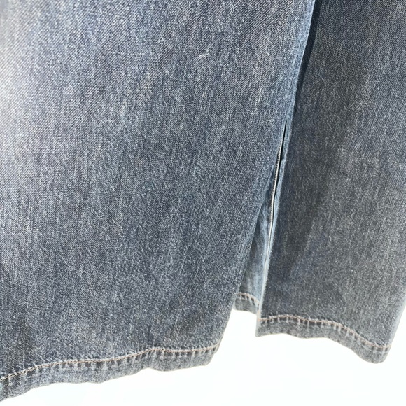 Madewell The Hallow Wide-Leg High Rise Pleat Front Dark Wash Blue Jeans-Size 31 - Picture 6 of 10